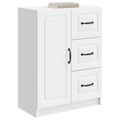 vidaXL Servírovacia skriňa Biela 66 x 34,5 x 87 cm Kompozitné drevo
