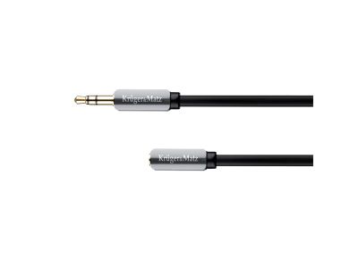 Kábel Jack 3,5 mm konektor/Jack 3,5 mm zdierka 1m KRUGER & MATZ KM0315