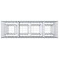 vidaXL Gabiónová vyvýšená posteľ 2 ks 170 x 50 x 150 cm Strieborná