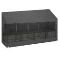 vidaXL Kryt na záhradnú lavicu 12 očiek 210x70x70/88 cm, polyetylén