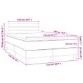 vidaXL Boxspring posteľ s matracom a LED tmavohnedá 120x190 cm látka