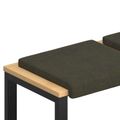 vidaXL Vankúš na lavičku 4 ks Umelý semišový materiál Armádna zelená