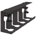vidaXL Úložný box na káble pod stôl 2 ks Čierna 43 x 10 x 15 cm Oceľ