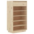 vidaXL Skrinka na topánky 60x34x105 cm masívna borovica