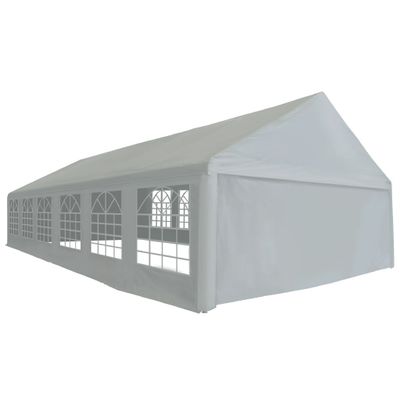 vidaXL Párty stan, PE 6x12 m, sivý
