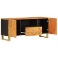 vidaXL TV skrinka hnedo-čierna 105x33,5x46 cm masívne mango