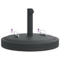 vidaXL Podstavec pod slnečník s rúčkami pre Ø38/48 mm tyče 25 kg kruh