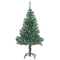vidaXL Umelý vianočný stromček 150 LED, gule a vločky snehu 120 cm