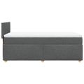 vidaXL Boxspring posteľ s matracom tmavosivá 90x200 cm látka