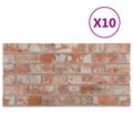 vidaXL Nástenné panely 10 ks 100 x 50 cm Oranžová EPS pena