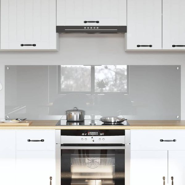 vidaXL Kuchynský obklad 2 pcs Svetlosivá 80 x 50 cm tvrdené sklo