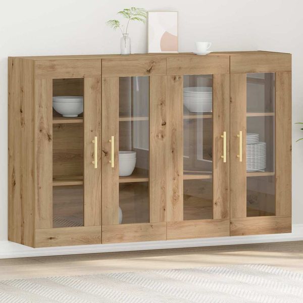 vidaXL Nástenné skrinky 2 pcs Remeselný dub 69,5 x 34 x 90 cm