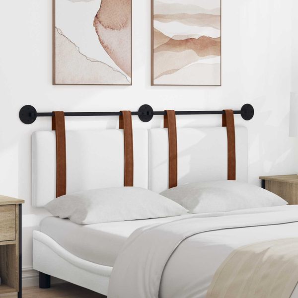 vidaXL Závesná Čelá Nástenný Biely 150 x 55 x 5 cm Antik PU