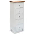 vidaXL Vysoká komoda so zásuvkami 45x32x115 cm, dubový masív