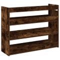 vidaXL Regál na topánky dymový dub 80x25x62 cm spracované drevo