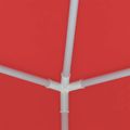 vidaXL Párty stan 250 x 250 x 240 cm Červená PE a oceľ