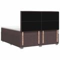 vidaXL Posteľ boxspring s matracom Tmavohnedá 140 x 200 cm Látka