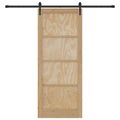 vidaXL Posuvné dvere ORKDAL 86 x 211 cm Borovicový masív Prírodná