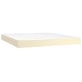 vidaXL Boxspring posteľ s matracom krémová 160x200 cm umelá koža