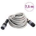 vidaXL Záhradná hadica s tryskou, strieborná 0,6" 7,5 m, oceľ