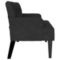 vidaXL Chesterfield lavica Čierna 112 x 65,5 x 75 cm Zamat