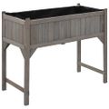 vidaXL Vyvýšený záhon so skleníkom 110x54x120 cm masívne jedľové drevo
