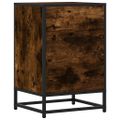vidaXL Nočný stolík dymový dub 40x34,5x60 cm kompozitné drevo+kov