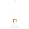 vidaXL Industriálna závesná lampa 25 W biela 40 cm okrúhla E27