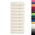 vidaXL Prémiové osušky SOLUND 10 ks krémové 70x140 cm 600 g/m2