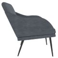 vidaXL Lavička tmavosivá 110x76x80 cm zamat