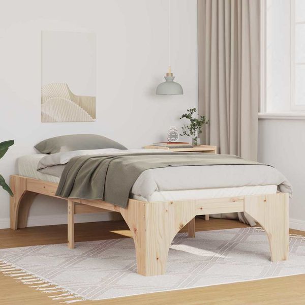 vidaXL Rám postele Hnedá 80 x 200 cm Masívne borovicové drevo