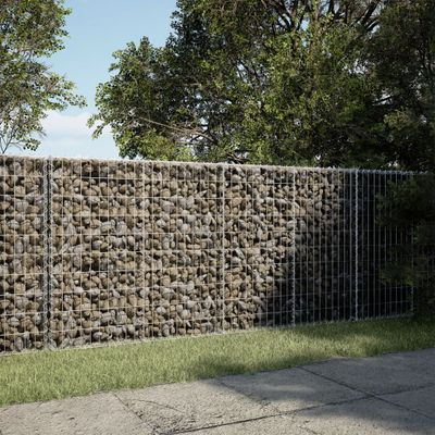 vidaXL Gabiónový kôš s krytom 250x100x100 cm pozinkované železo