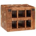 vidaXL Regál na víno Hnedá 44 x 30 x 35 cm Masívne obnovené drevo