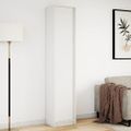vidaXL Vysoká skrinka s LED biela 41,5x32,5x200 cm kompozitné drevo