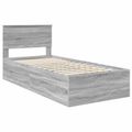 vidaXL Rám postele Sivý Sonoma 75 x 190 cm Kompozitné drevo