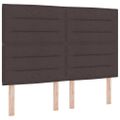 vidaXL LED box s pružinami s matracmi Tmavohnedá 160 x 200 cm látka