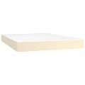 vidaXL Boxspring posteľ s matracom krémová 140x190 cm umelá koža