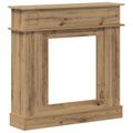 vidaXL Rám krbu Dub artisan 102 x 26 x 100 cm Kompozitné drevo