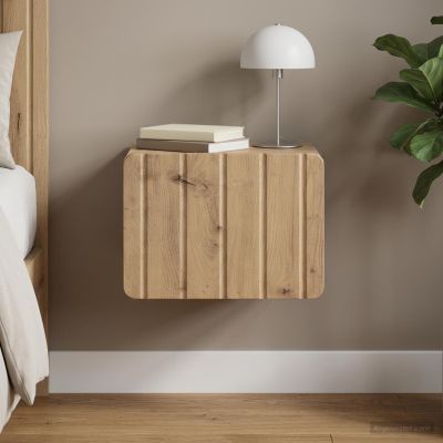 vidaXL Nástenná nočná skrinka Dub artisan 33 x 34,5 x 24 cm