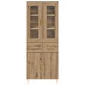 vidaXL Highboard 2 ks Remeselný dub 69,5 x 34 x 180 cm