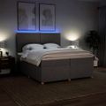 vidaXL Boxspring posteľ s matracom sivohnedý 200x200 cm látka