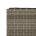 vidaXL Záhradné kvetináče kolieska 2 ks sivé 107x32x38 cm polyratan