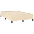 vidaXL Boxspring posteľ s matracom a LED krémová 120x190 cm látka