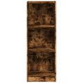 vidaXL Knižnica dymový dub 40x24x109 cm kompozitné drevo