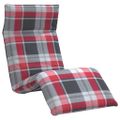 vidaXL Skladacie ležadlo s červeným kockovaným vzorom 175x54x8,5 cm, oxfordská látka