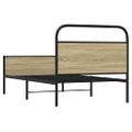 vidaXL Posteľný rám bez matraca 90x200 cm dub sonoma kompozitné drevo