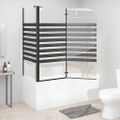 vidaXL Pruhovaná vaňová zástena 120x68x130 cm, tvrdené sklo