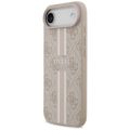 Púzdro Guess 4G Printed Stripes MagSafe pre iPhone 17 Air ružové