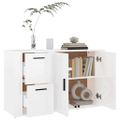 vidaXL Komoda lesklá biela 100x33x59,5 cm spracované drevo