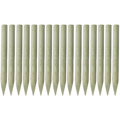 vidaXL Plotové stĺpiky s hrotom 16 ks, impregnované drevo 100 cm